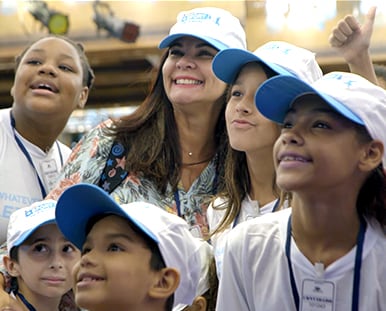 Kids smiling