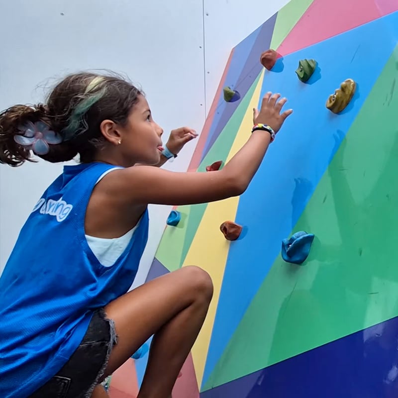 children climbing