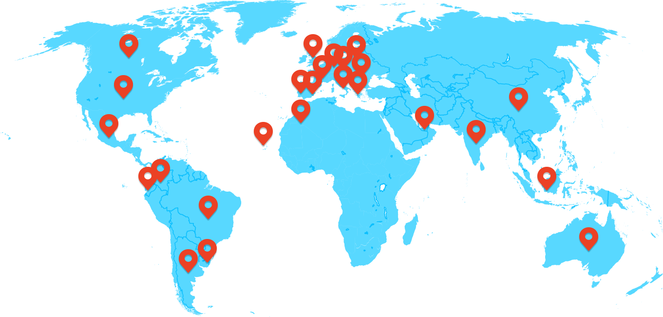 Map of the KJOM locations