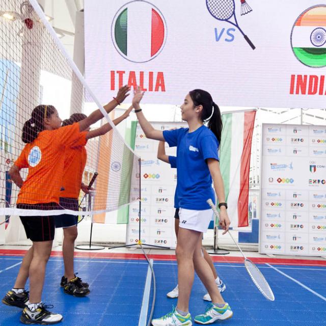 Badminton exhibition Italy-India - 15