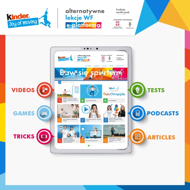 njoy the sport wherever you are with the Kinder Joy of moving e-platform!