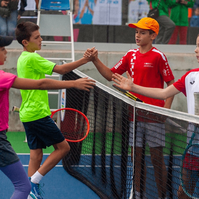 boys and girls during tennis trophy