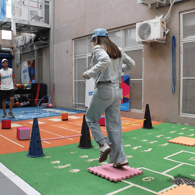 girl playing