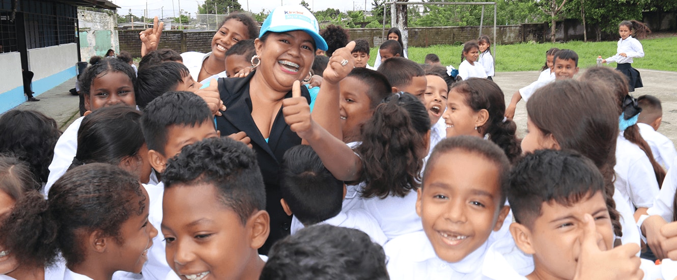 kids smiling